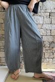 Arbi Gingham 7/8 Barrel Pant Black